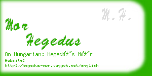 mor hegedus business card